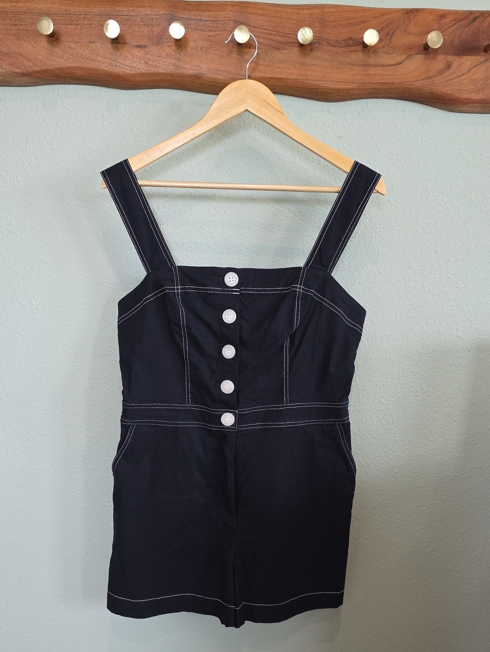 Navy Shorts Romper